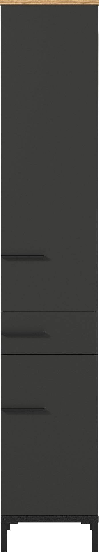 Germania Yonkers Badkamerkast Hoog Grafiet | Eiken