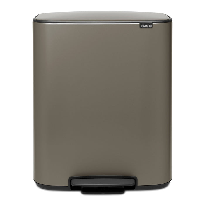 Brabantia Bo Pedaalemmer 2 x 30 L - Platinum