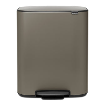 Brabantia Bo Pedaalemmer 2 x 30 L - Platinum