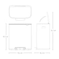 Brabantia Bo Pedaalemmer 2 x 30 L - Platinum