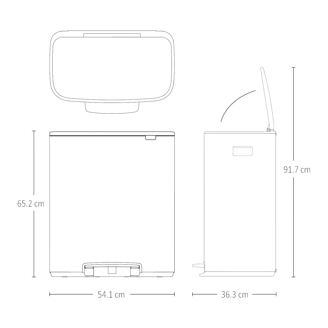 Brabantia Bo Pedaalemmer 2 x 30 L - Platinum
