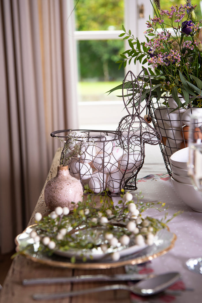 Clayre & Eef Vaas  9 cm Roze Keramiek Rond Decoratie vaas