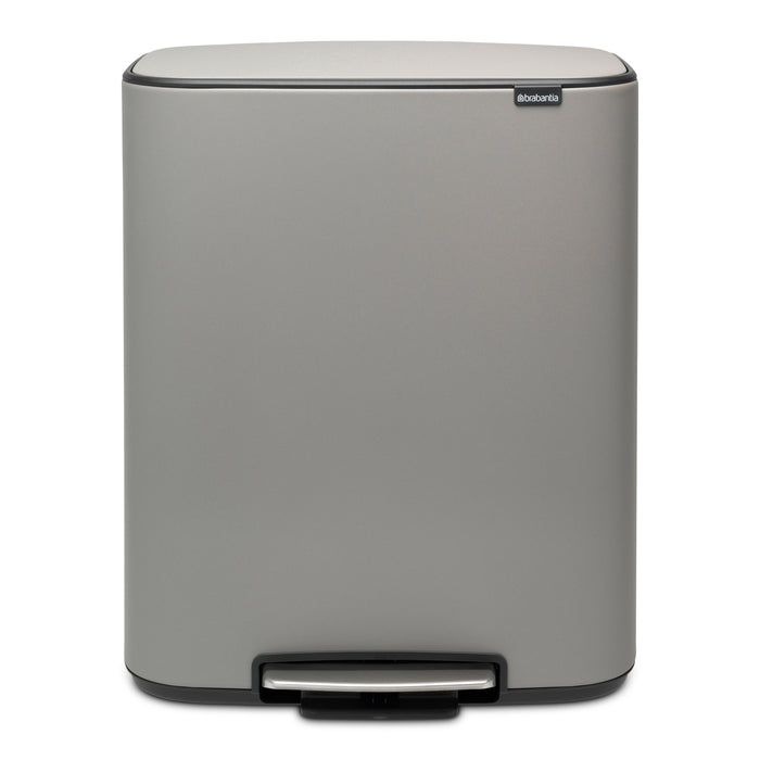 Brabantia Bo Pedaalemmer 2 x 30 L - Mineral Concrete Grey