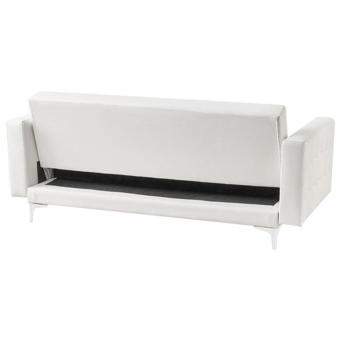 Beliani - ABERDEEN - Slaapbank 3-zits - Wit - Kunstleer