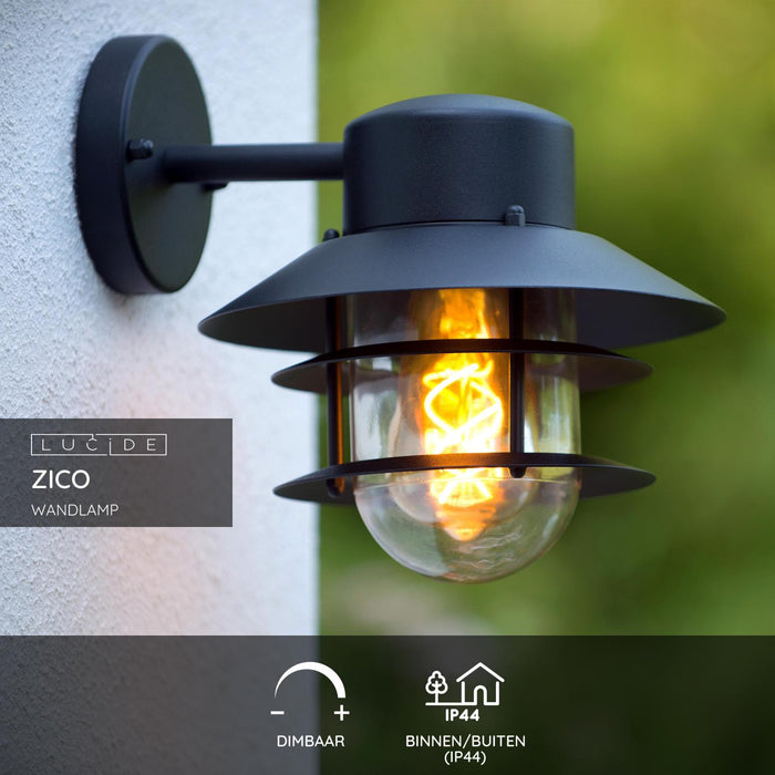 Lucide ZICO Wandlamp - Zwart