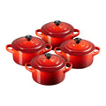 Le Creuset Mini Braadpannen 4 st.  - Ø 10 cm - Rood