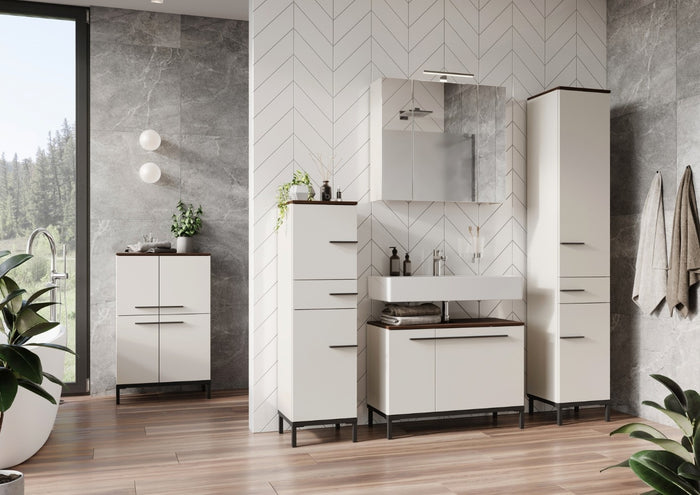 Germania Yonkers Badmeubel Set Een Cashmere | Walnoot