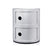 Kartell Componibili Kast Ø 32 cm - 2 Modules - Mat Zilver
