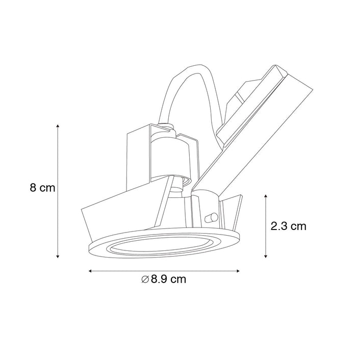 QAZQA Set van 10 inbouwspots goud kantelbaar - Cisco