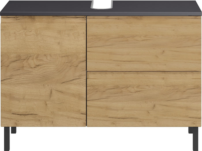 Germania Salinas Wastafelonderkast Grafiet | Eiken 80 cm