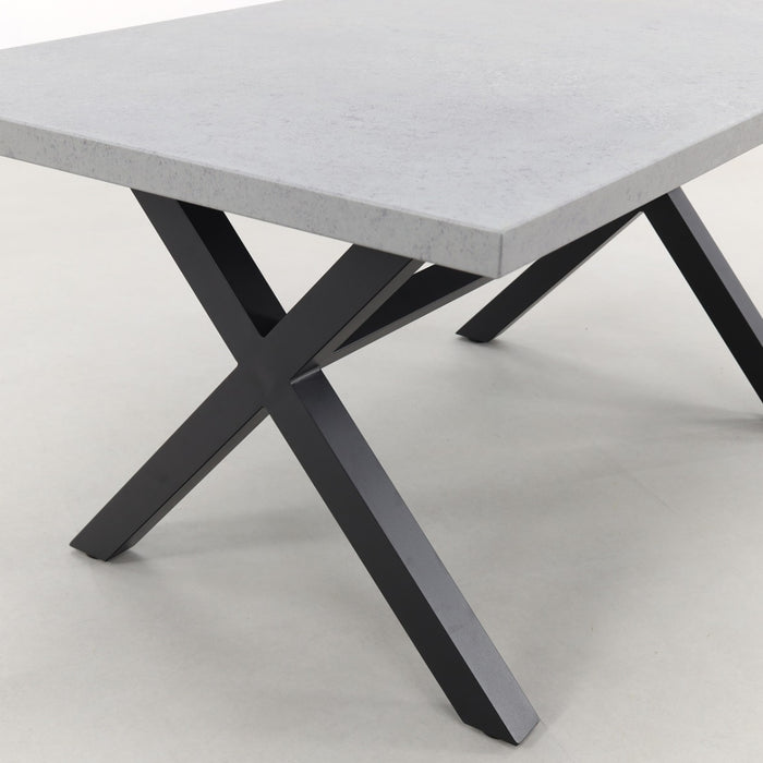 VDG Verona betonlook tuintafel 160 x 90 cm. - Black