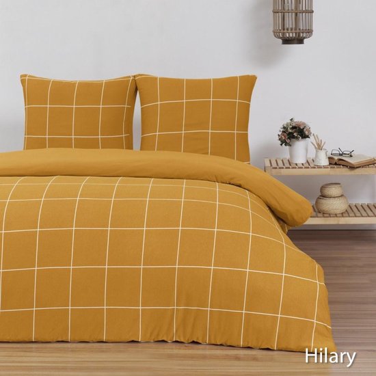 Papillon Dekbedovertrek Hilary oker