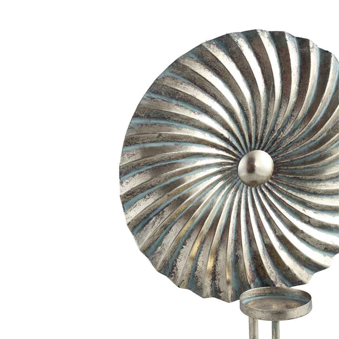 PTMD Xandro Theelichthouder Schelp - 29 x 16,5 x 52 cm - Metaal - Goud