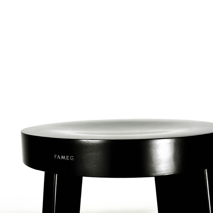 Fameg Fico houten barkruk zwart gebeitst - 61 cm