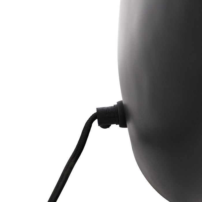 QAZQA Design tafellamp zwart met gouden binnenkant 36 cm - Cova