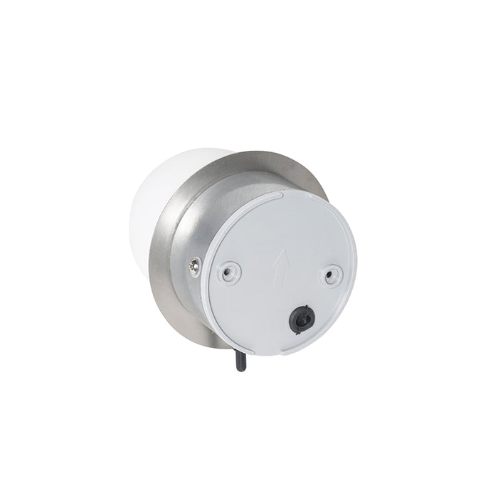 QAZQA Wandlamp staal IP44 met schakelaar - Cederic