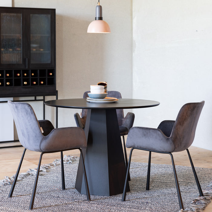 Zuiver Pilar Eettafel - Ø 100 cm - Zwart