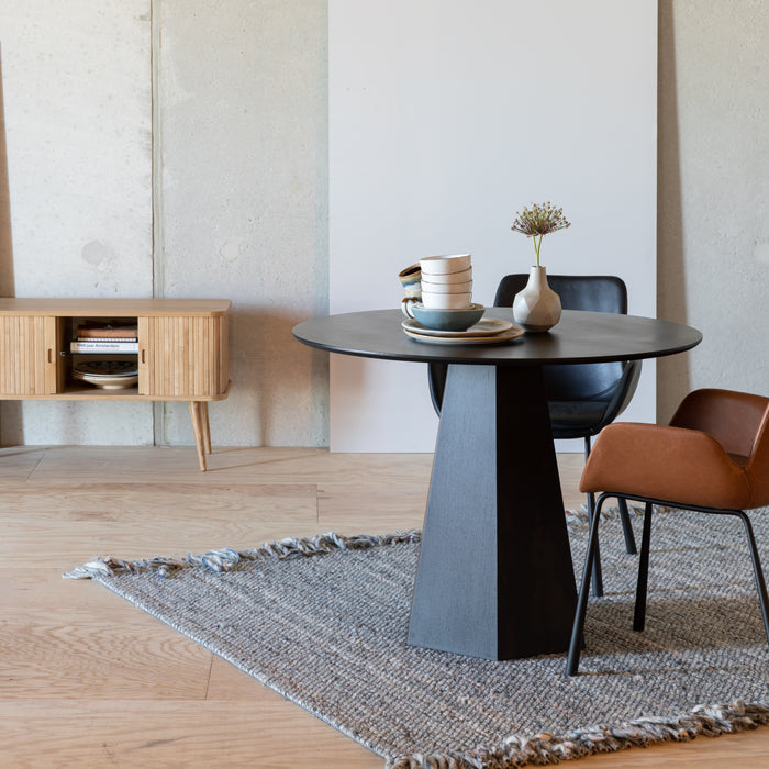 Zuiver Pilar Eettafel - Ø 100 cm - Zwart
