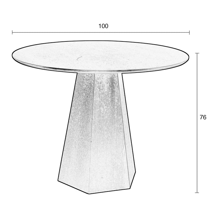 Zuiver Pilar Eettafel - Ø 100 cm - Zwart