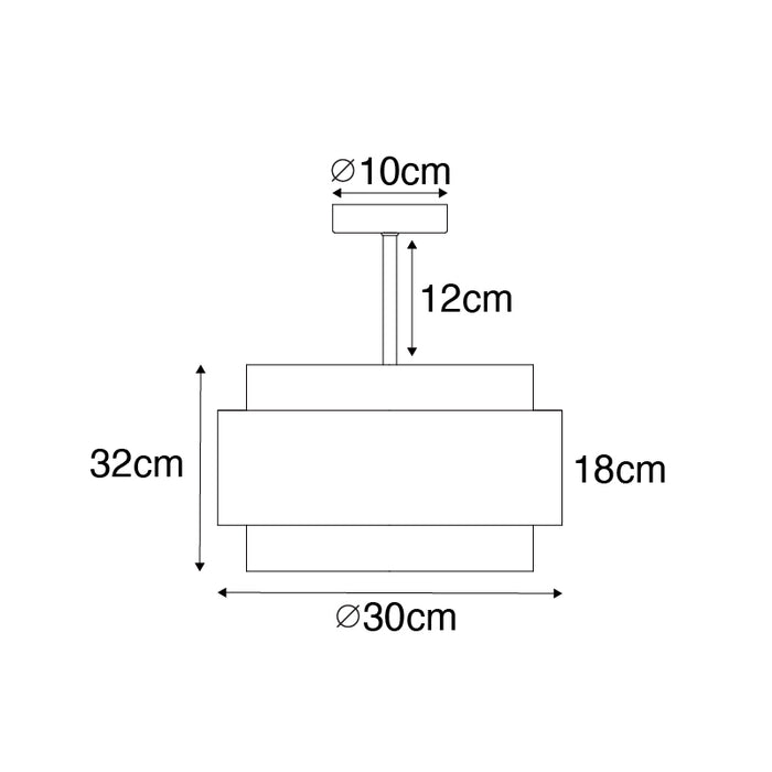 QAZQA Moderne plafondlamp zwart met goud - Elif