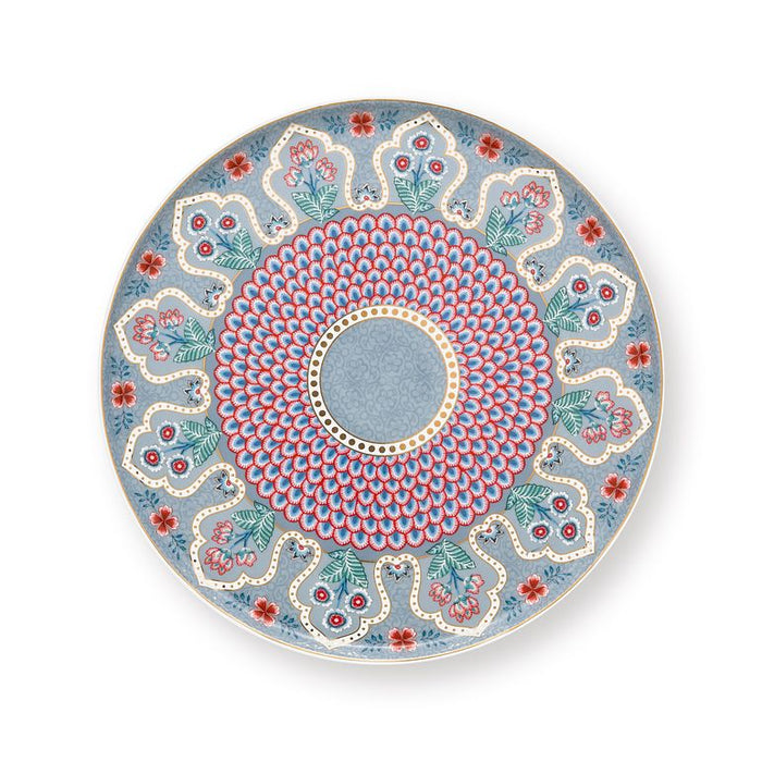 Pip Studio Klein Taartplateau - Lichtblauw - Flower Festival - 21cm