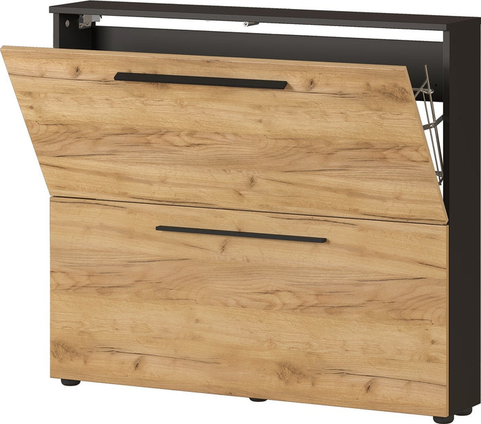 Germania Wildomar Schoenenkast 2 Kleppen Grafiet | Eiken