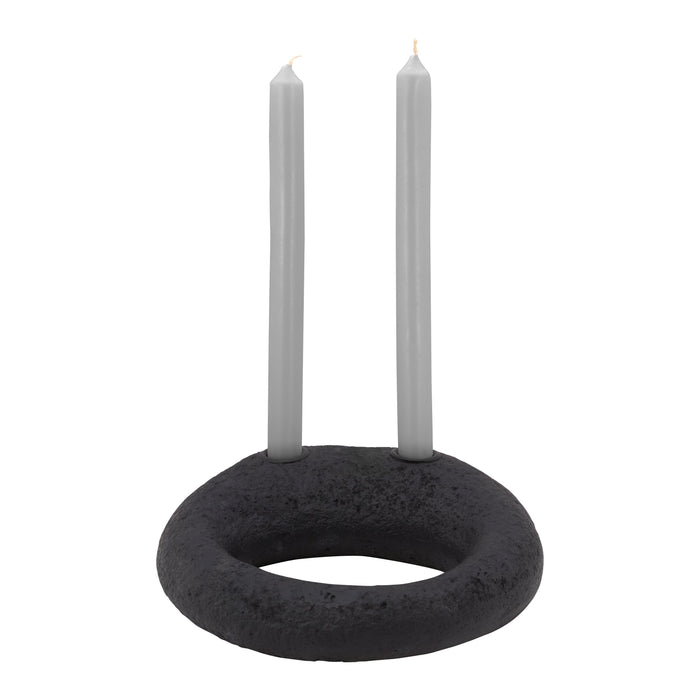 vtwonen Ecomix Ronde Kandelaar - Zwart