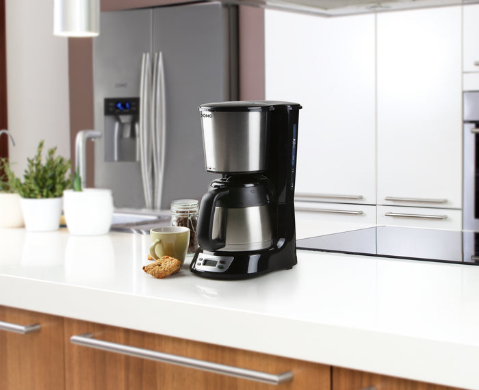 Domo DO709K - Koffiezetapparaat met thermoskan - 1L - Timer - RVS