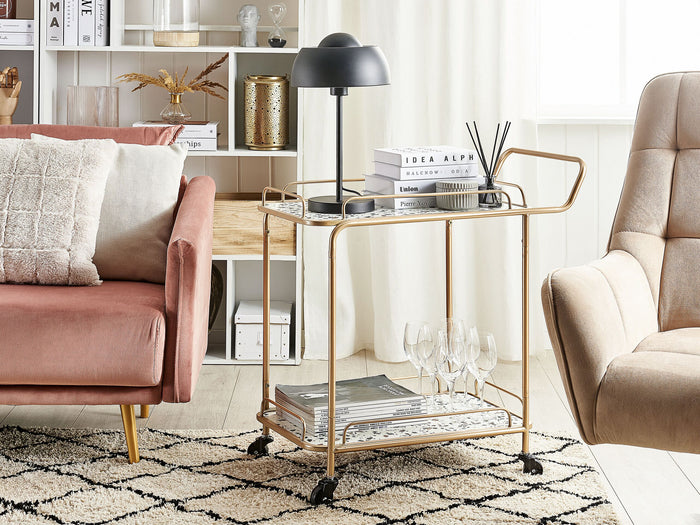 Beliani - GALENA - Keukentrolley - Goud - IJzer