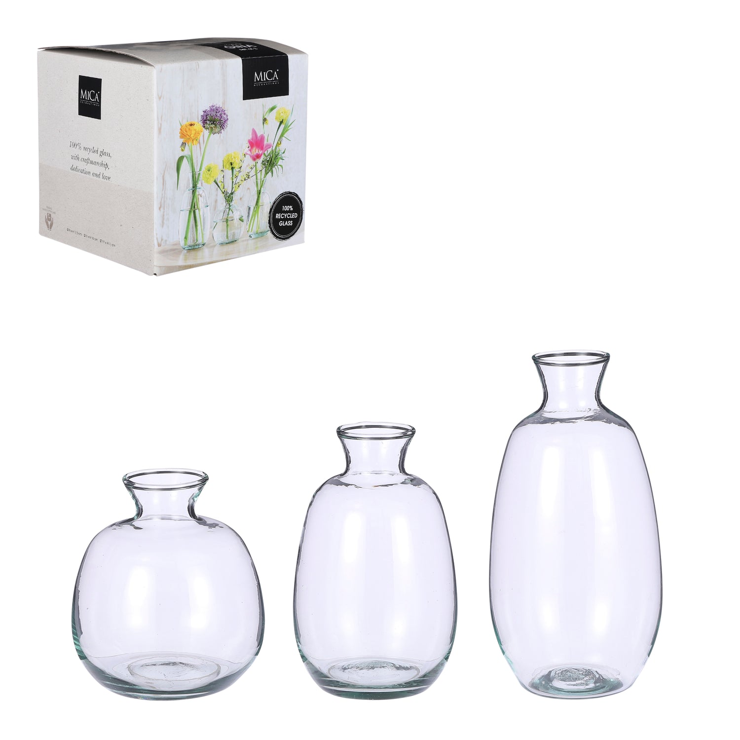 Mica Decorations Gina Vaas 3 st.