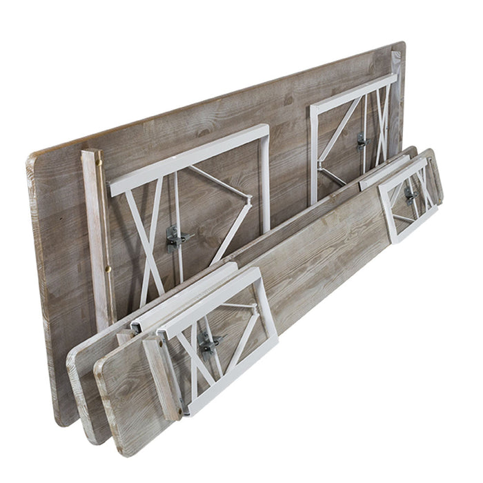 Inklapbare picknickset Berlijn 200 cm whitewash