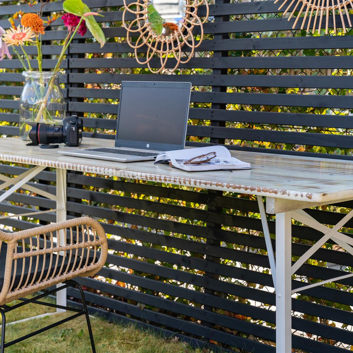 Inklapbare picknickset Berlijn 200 cm whitewash