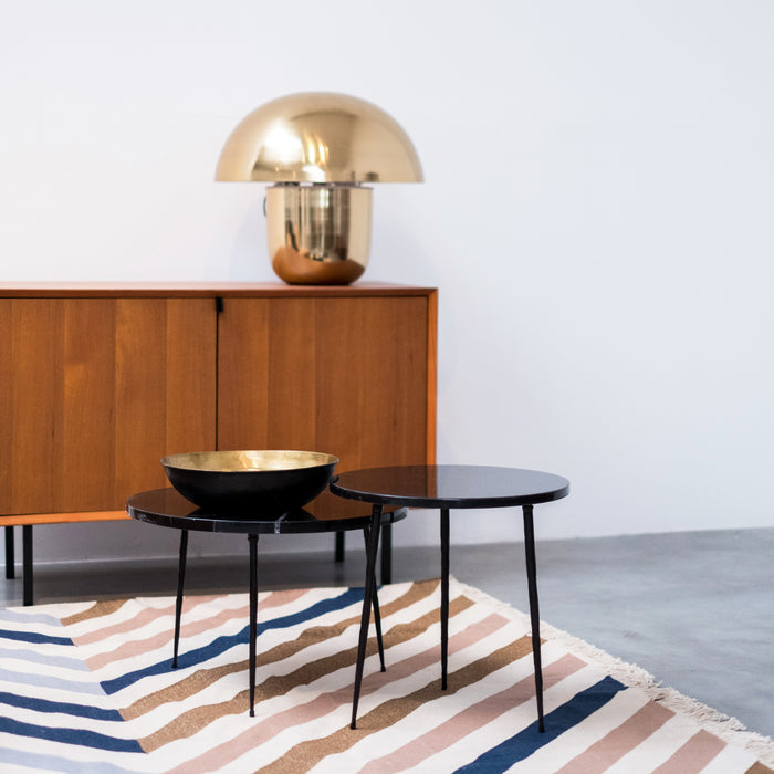 Furnified - Bijzettafel Florence - Zwart Marmer - 50×50×32cm