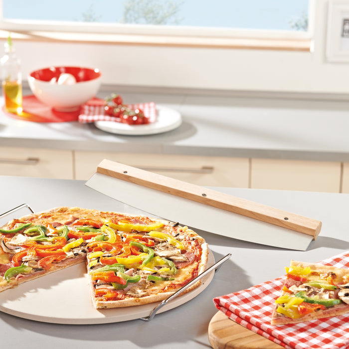 Leifheit Pizzasteen met Wiegemes
