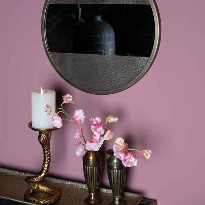 PTMD Eliza Ronde Kandelaar - H30 x Ø10 cm - Aluminium - Goud