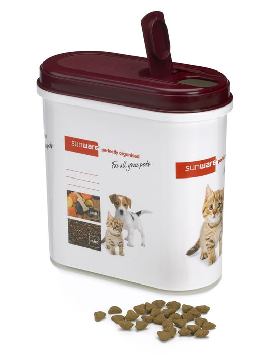 SUNWARE HUISDIEREN STROOIDOOS 2.2 L 20x10x20cm wit-bordeaux