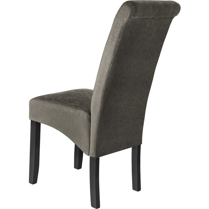 tectake® Eetkamerstoel, ergonomisch, massief hardhout - Set van 2