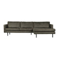 WOOOD Rodeo Chaise Longue Rechts - Eco-leder -  Army