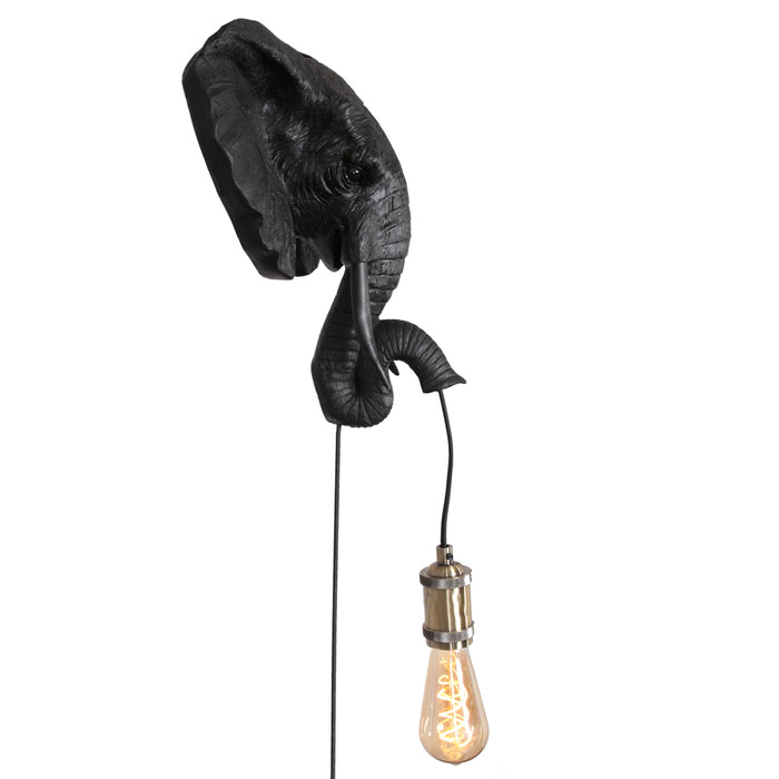 Light & Living Light&living Wandlamp 35x13x36 cm ELEPHANT mat zwart