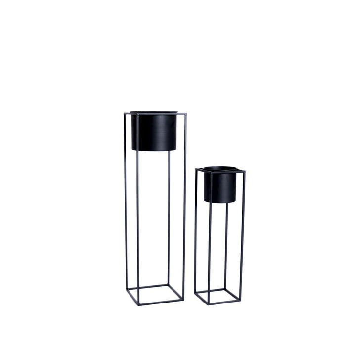 Lifa Living Violet Plantenbak Zwart - set van 2