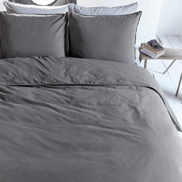 vtwonen Natural Stone Dekbedovertrek 240 x 200/220 cm - Antraciet