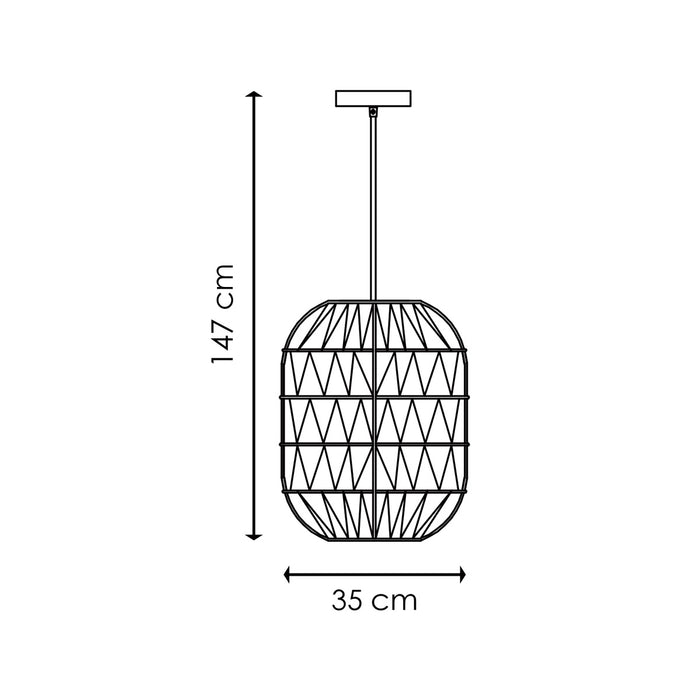 Home sweet home Rope Hanglamp - Zwart