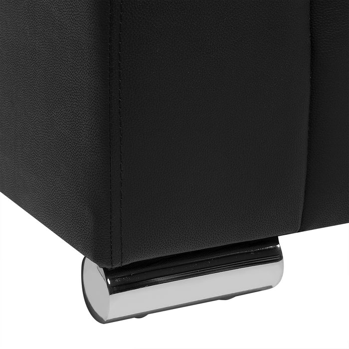 Beliani - HELSINKI - Tweezitsbank - Zwart - Leer