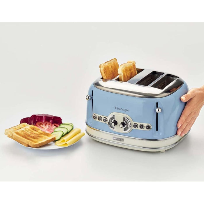 Ariete Broodrooster 4 sneetjes Vintage 1600 W blauw