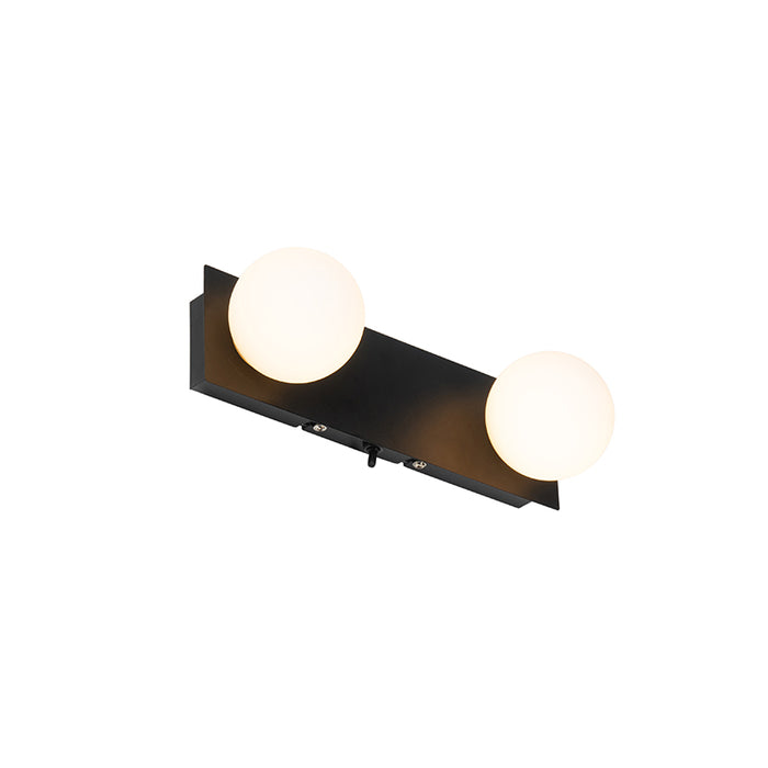 QAZQA Wandlamp cederic - Zwart - Modern - L 280mm
