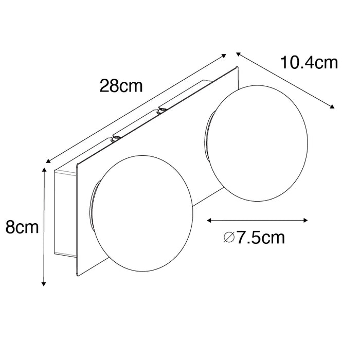 QAZQA Wandlamp cederic - Zwart - Modern - L 280mm