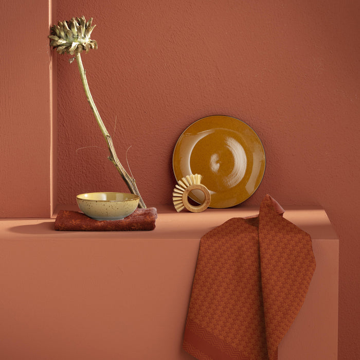 DDDDD 2x theedoek + 2x keukendoek Petals - Rood