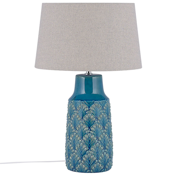 Beliani - THAYA - Tafellamp - Zeeblauw - Keramiek
