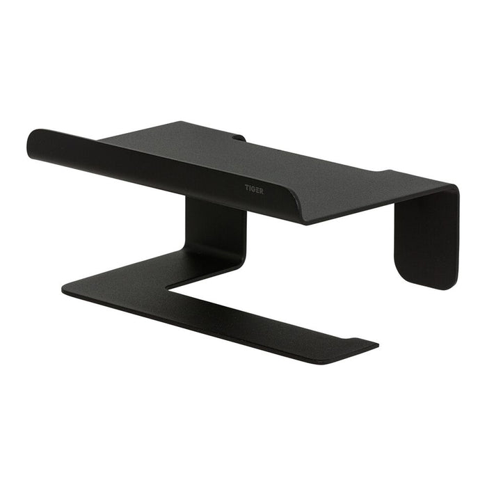 Tiger Colar Toiletrolhouder met Planchet - Zwart