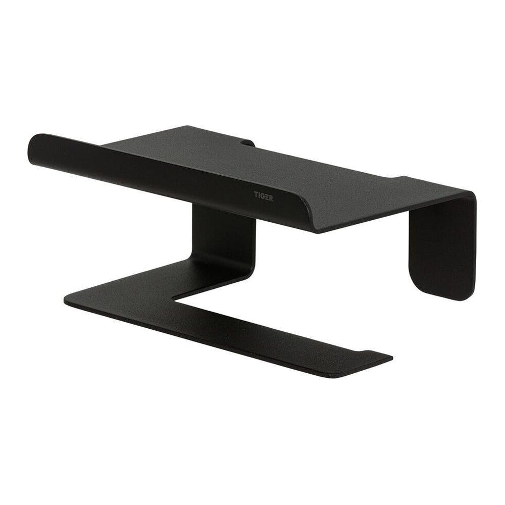 Tiger Colar Toiletrolhouder met Planchet - Zwart